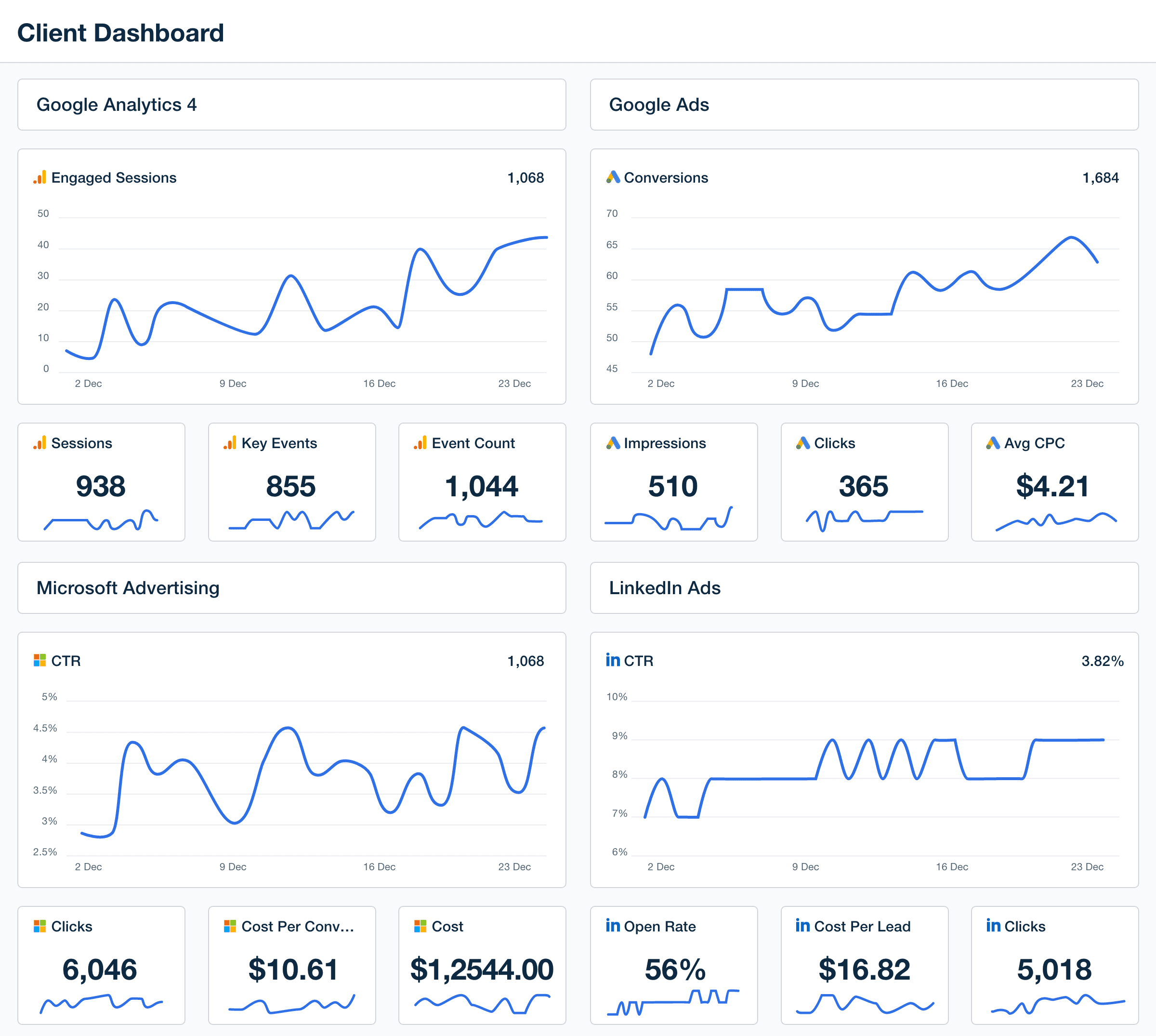 Client Dashboard Template Example