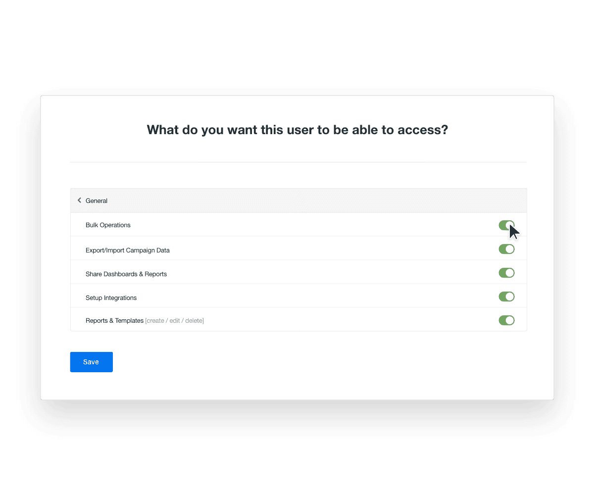 Give marketing agency team members access with bulk operations