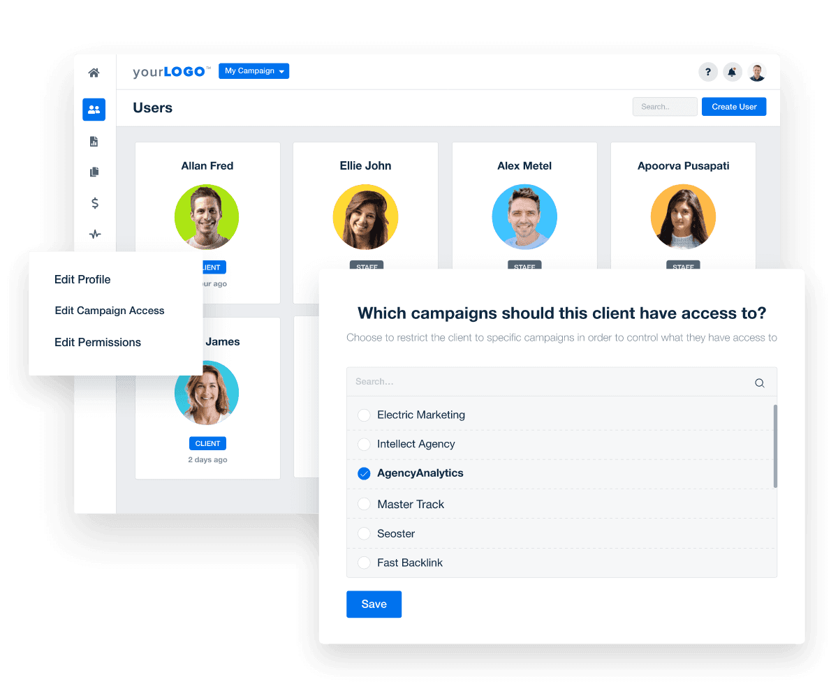 Manage your agency’s clients and staff with one easy-to-use platform.