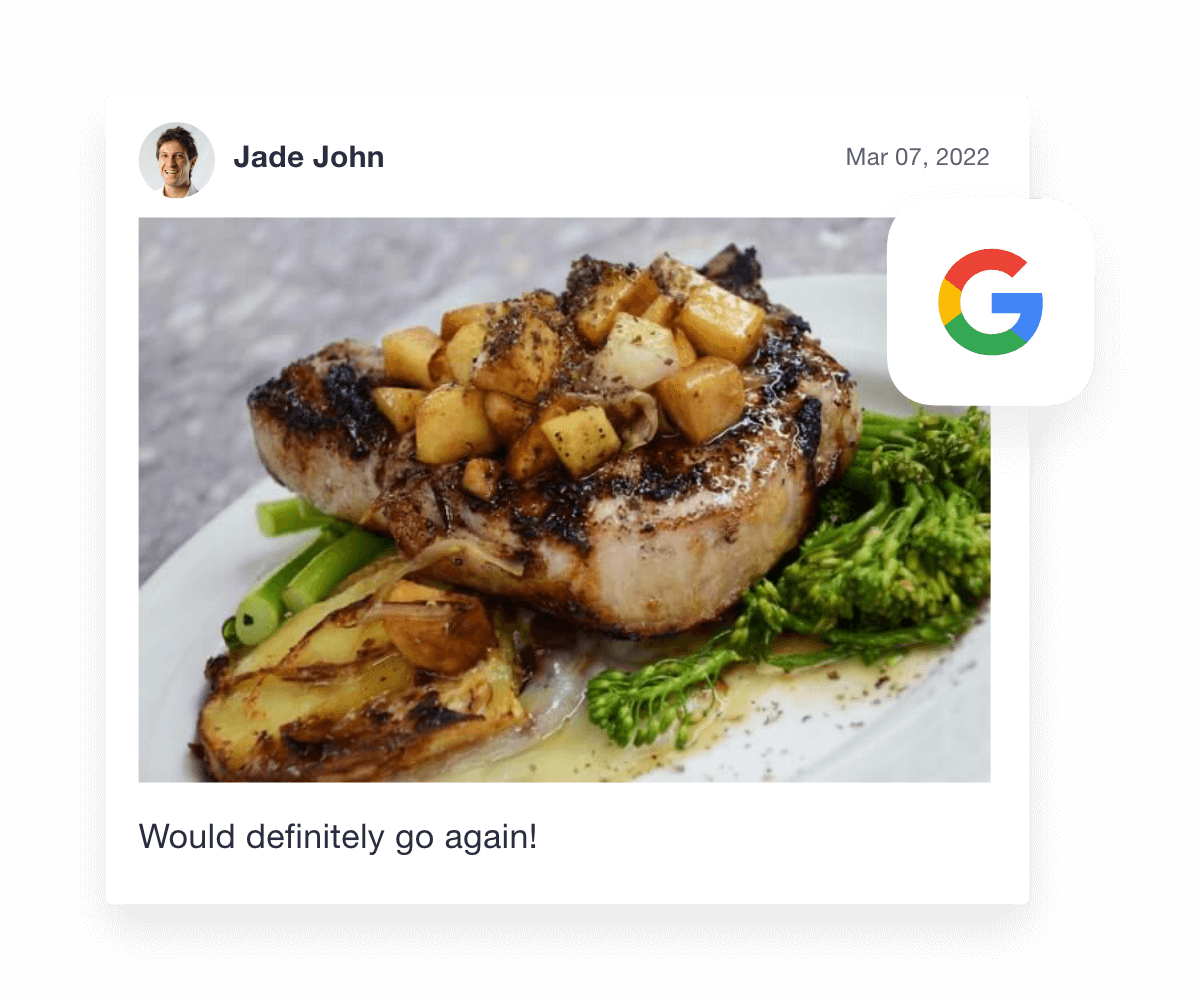 An example of Google Business Profile post data