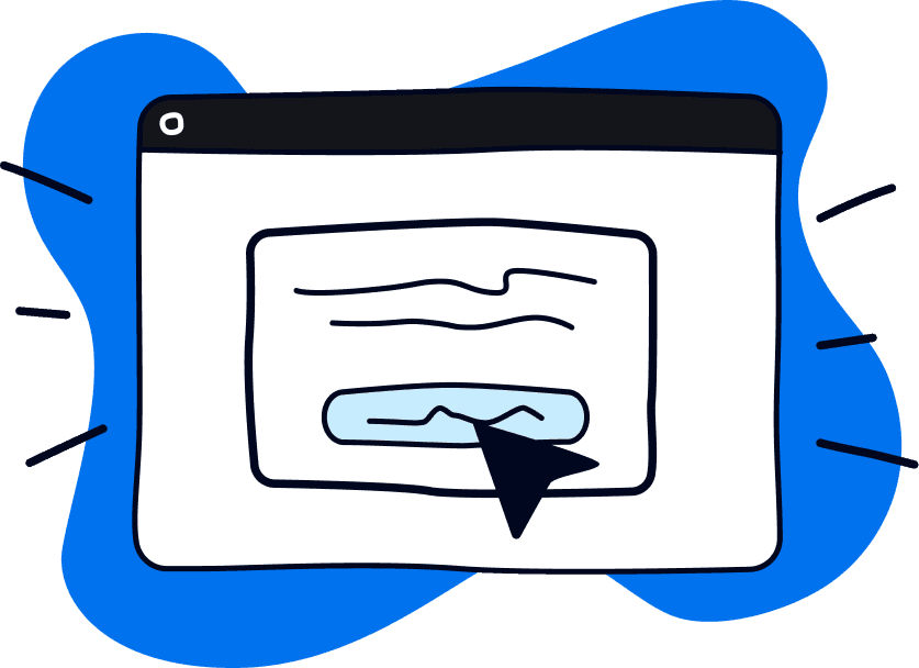 An icon showing a user clicking to start a free trial