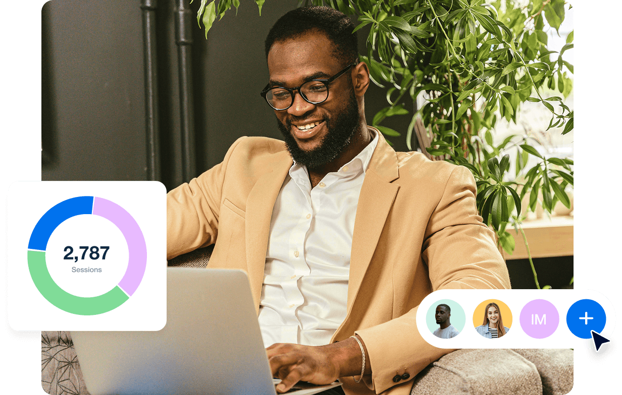 User using SEO reporting software