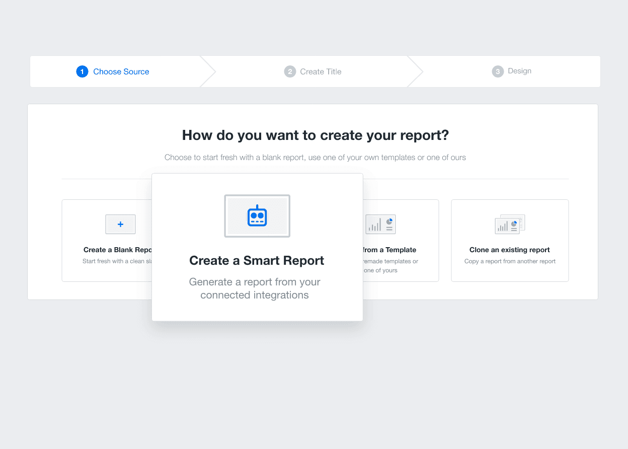 Automatically build complete marketing reports in seconds with Smart Reports