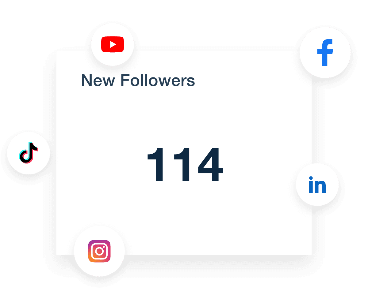 Custom metrics new followers example, useful for customized reporting for content optimization